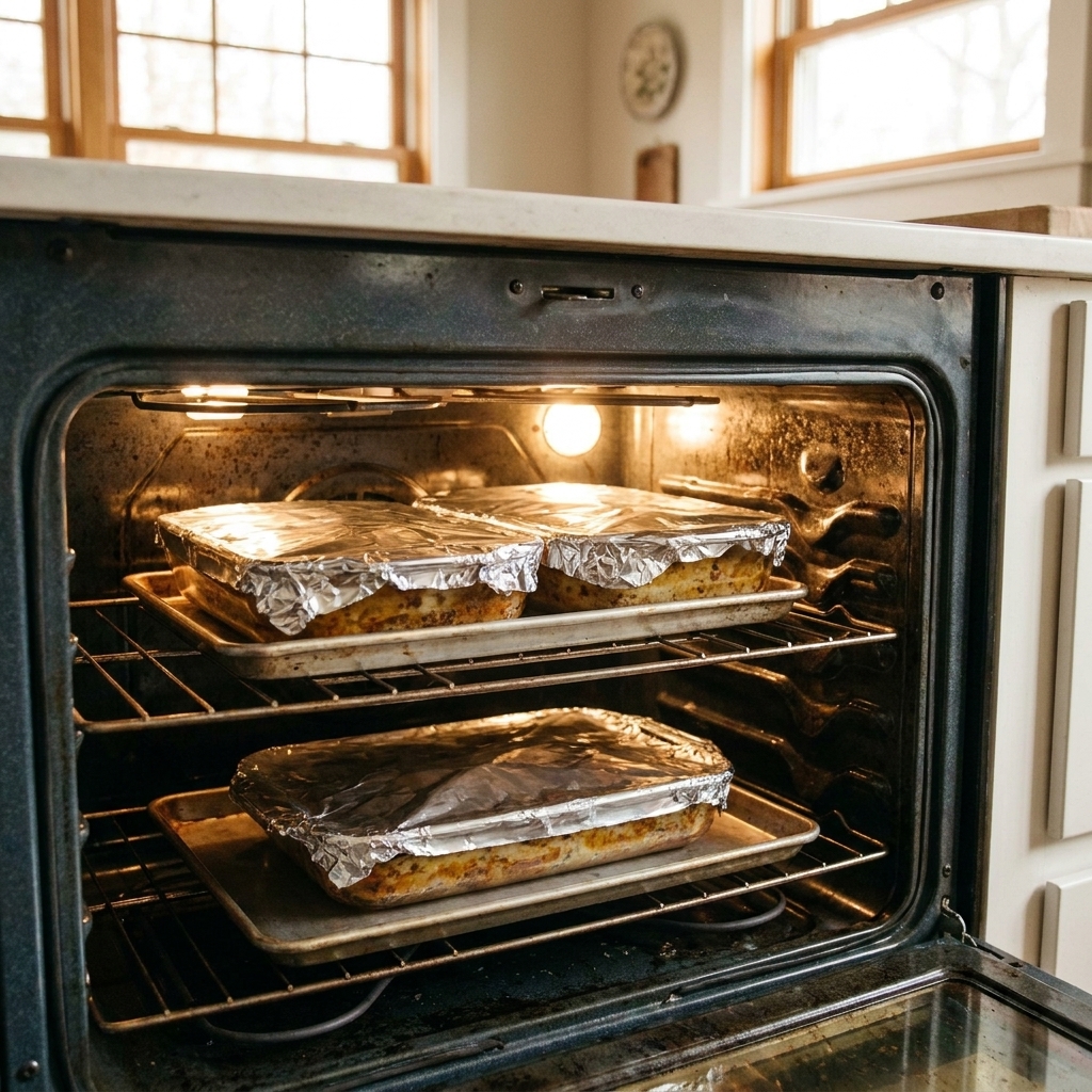 Oven Tetris: Baking Multiple Casseroles at Different Temps